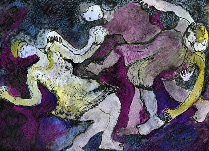 ''justine ou la vertu'' 2007 - encres et crayons de couleurs sur canson A4 1411JAMEUX_01.jpg